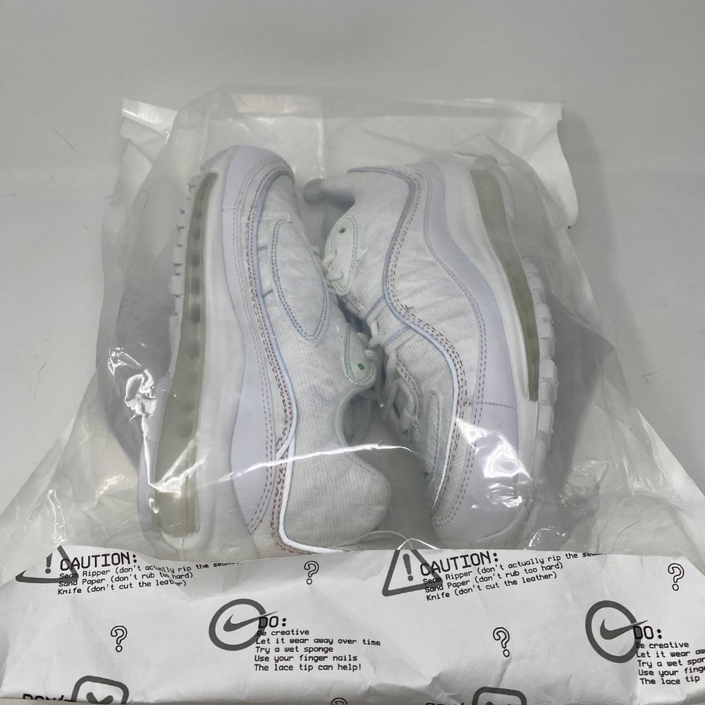 Nike Womens Air Max 98 White Round Toe Low Top Lace Up Sneaker Shoes Size US 8.5